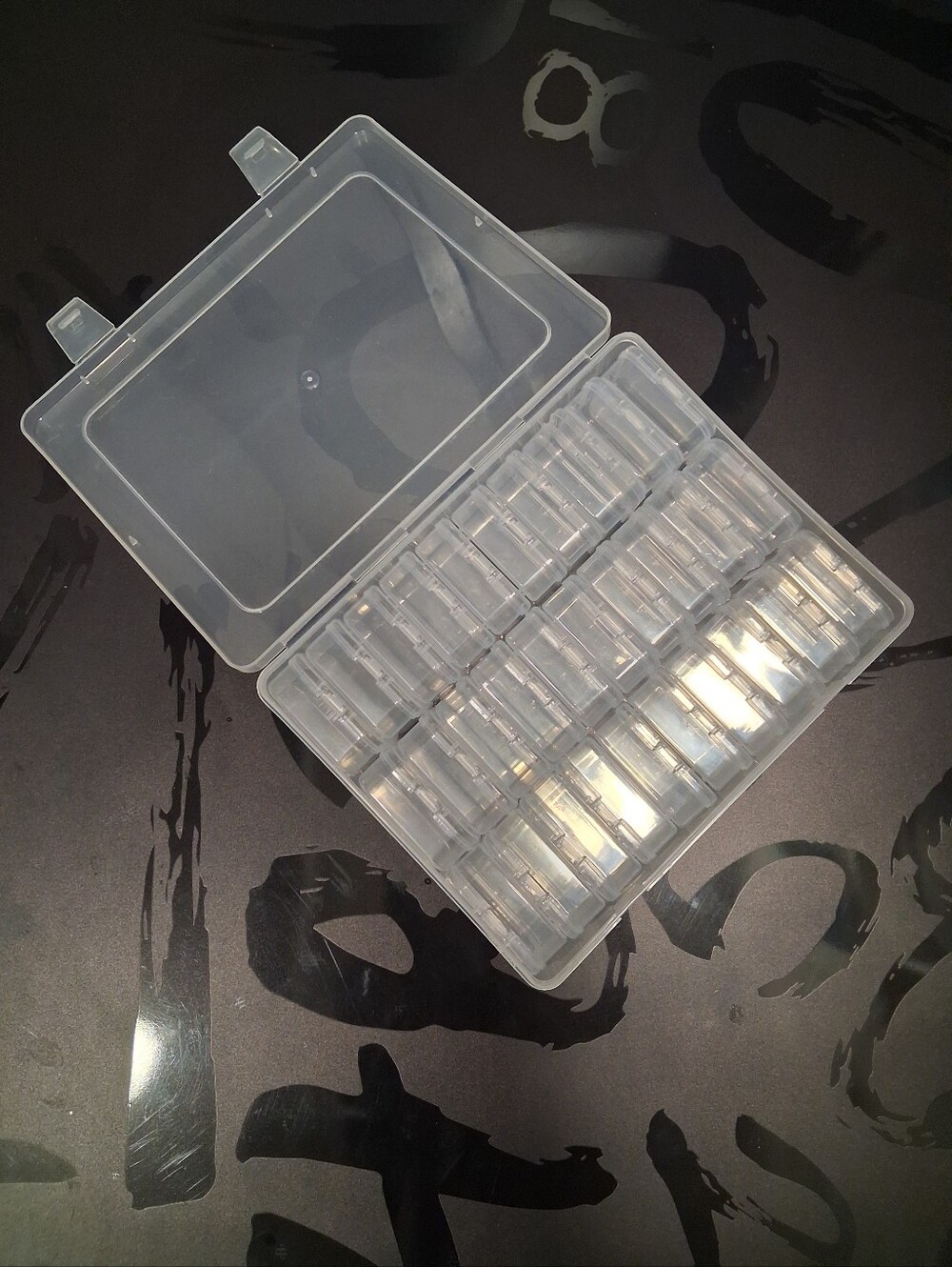 Transparent Multi-Compartment Tablet Accessory Organizer - Clear